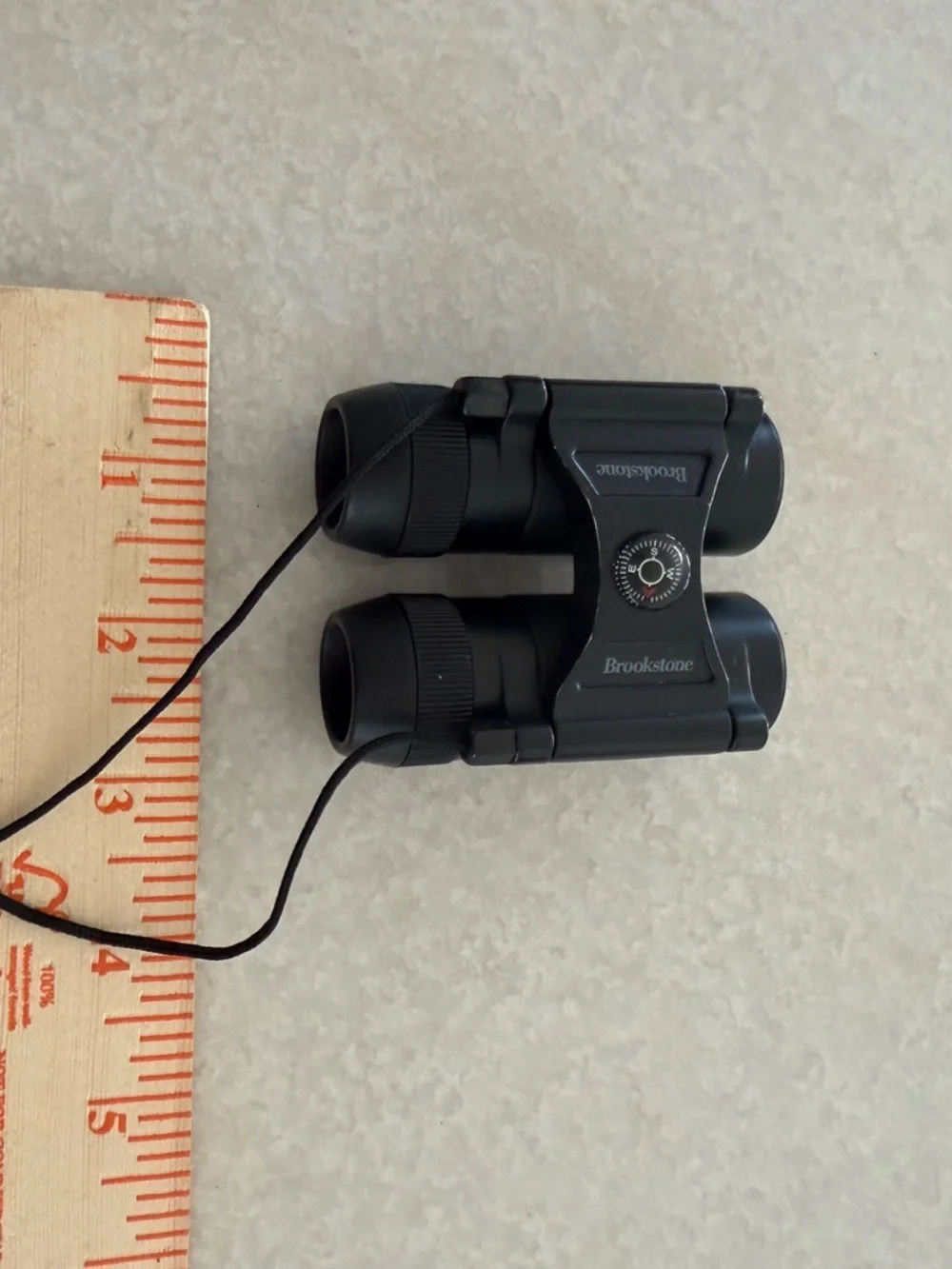 Brookstone Compact Black Binoculars with Red Lenses